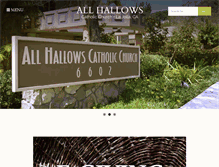 Tablet Screenshot of allhallows.com
